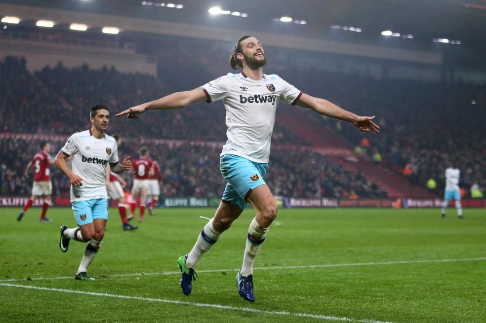 Andy Carroll saat bersama West Ham United. Copyright: © Press Association